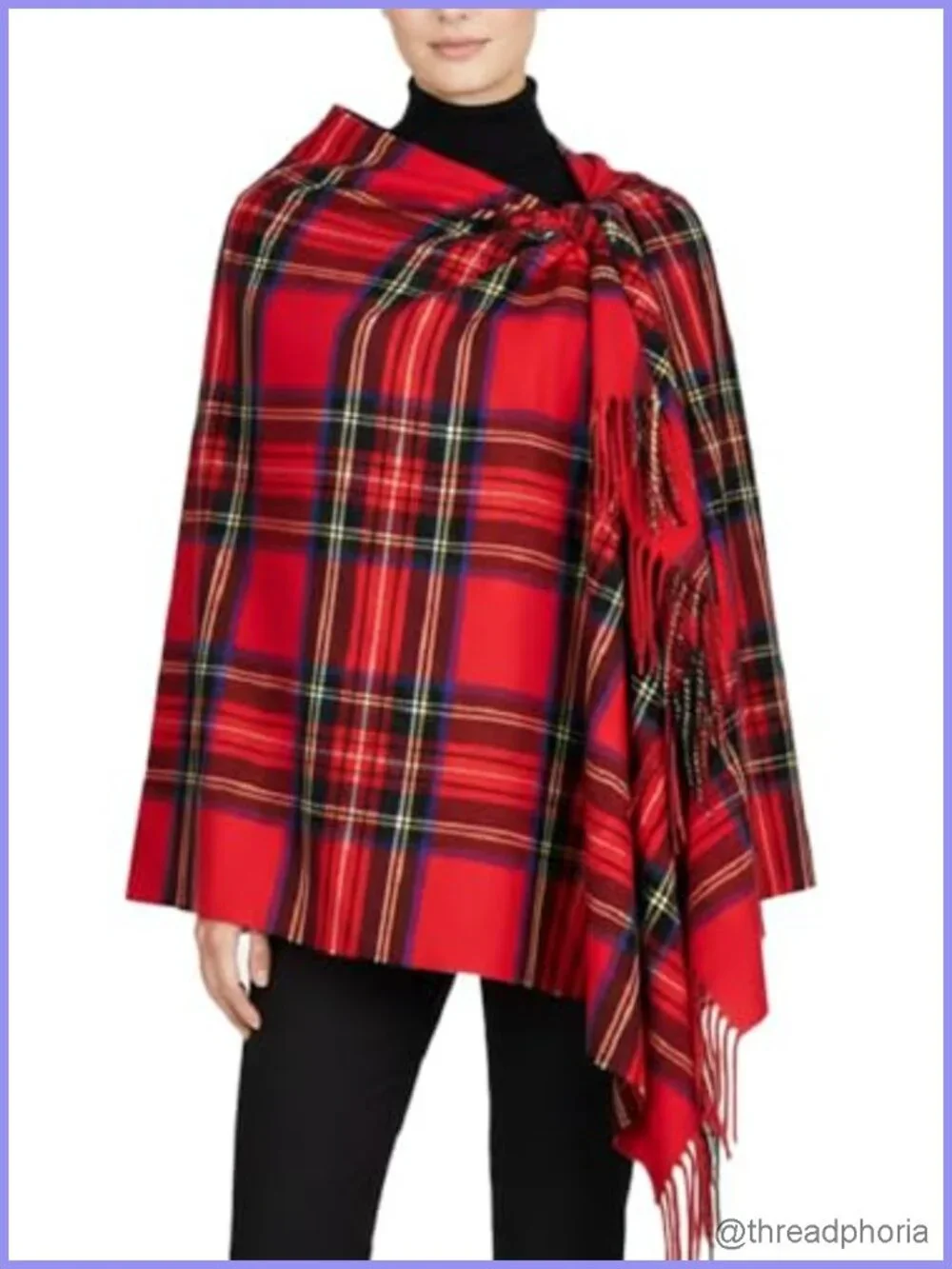 Large Tartan Checked Cashmere Feel Shawl Blanket Scarf 80
